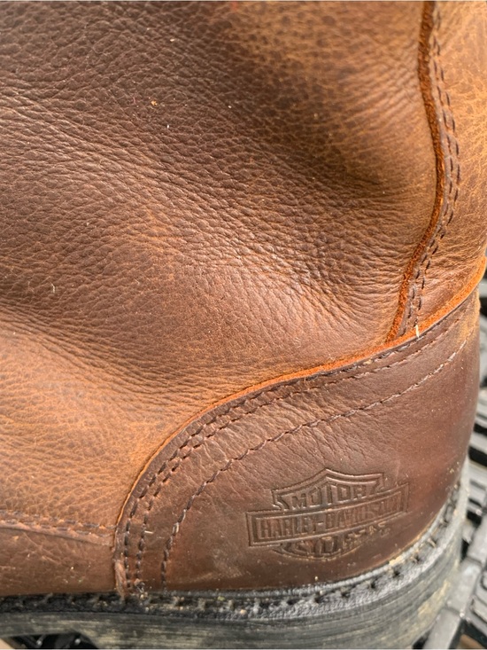 Harley Davidson Brentmoore Mens Brown Leather Motorcycle Boots 8.5 Lace D93760